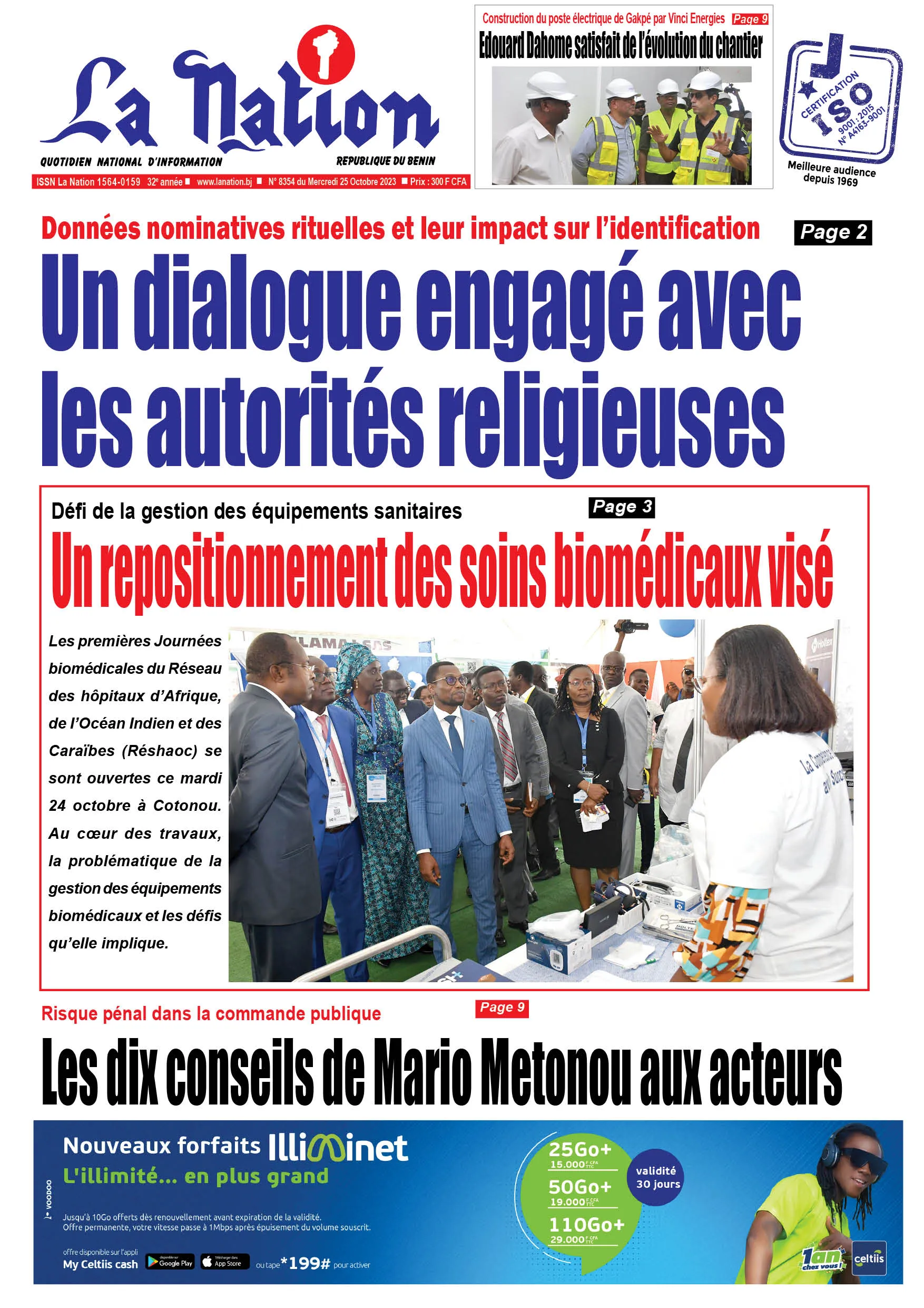 Quotidien ''La Nation'' du 25 Octobre 2023