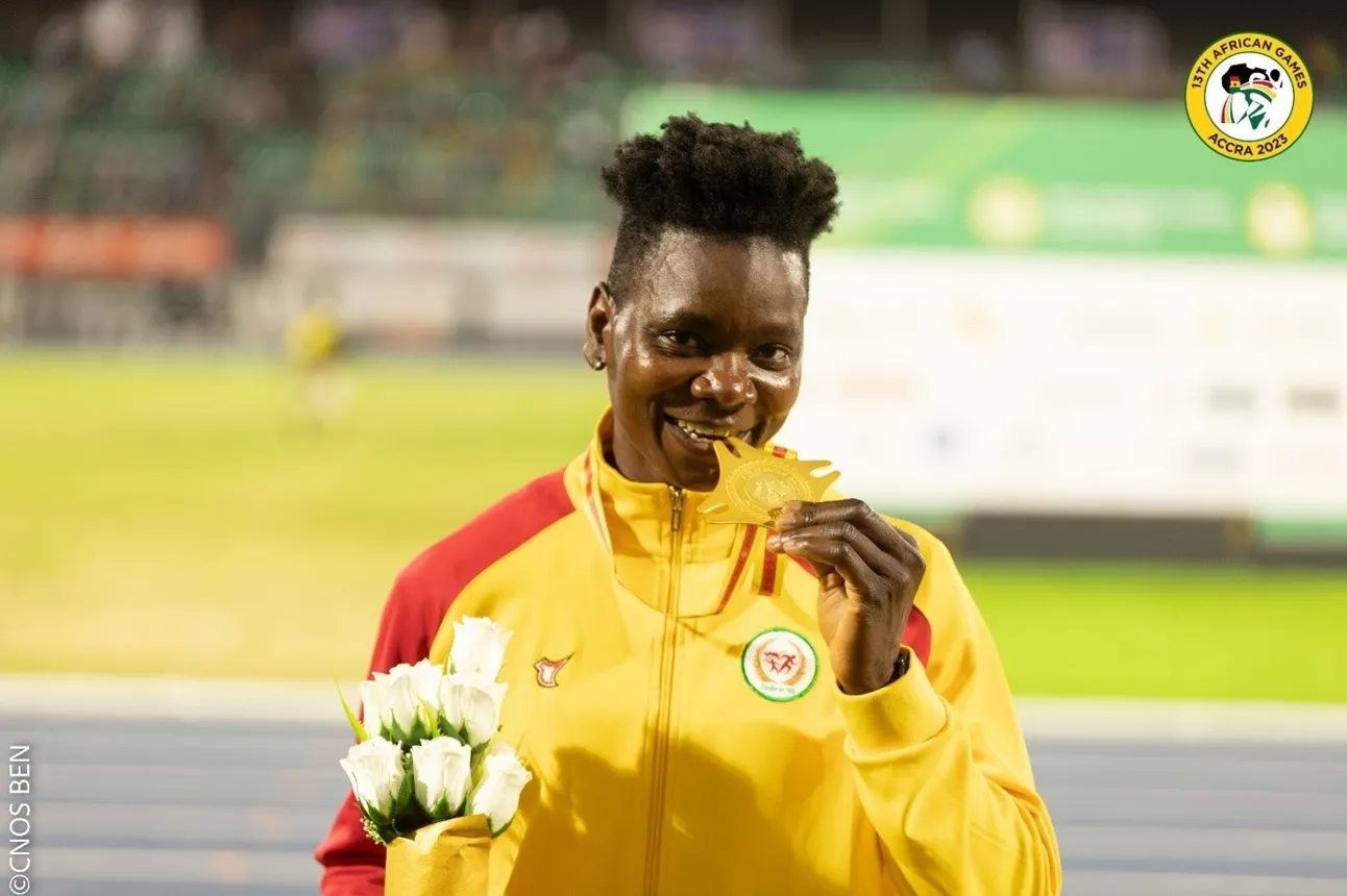 Odile Ahouanwanou a offert une troisième  médaille d’or au Bénin
