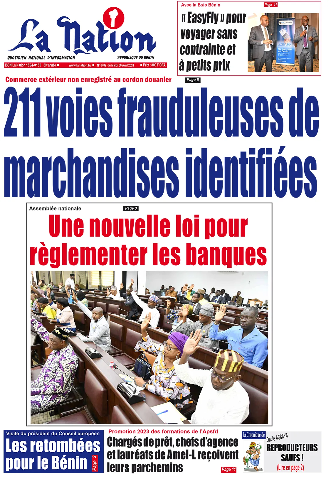 Quotidien ''La Nation'' du 30 Avril 2024