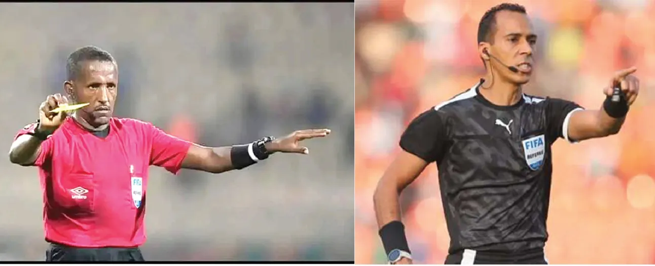 Les arbitres Beida Dahane et Weyesa Bamlaku Tessema