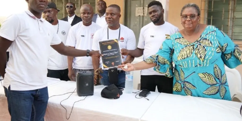 Edgard Adoukonou, représentant de la Lyb au Bénin et la  présidente Florly Santos Boko