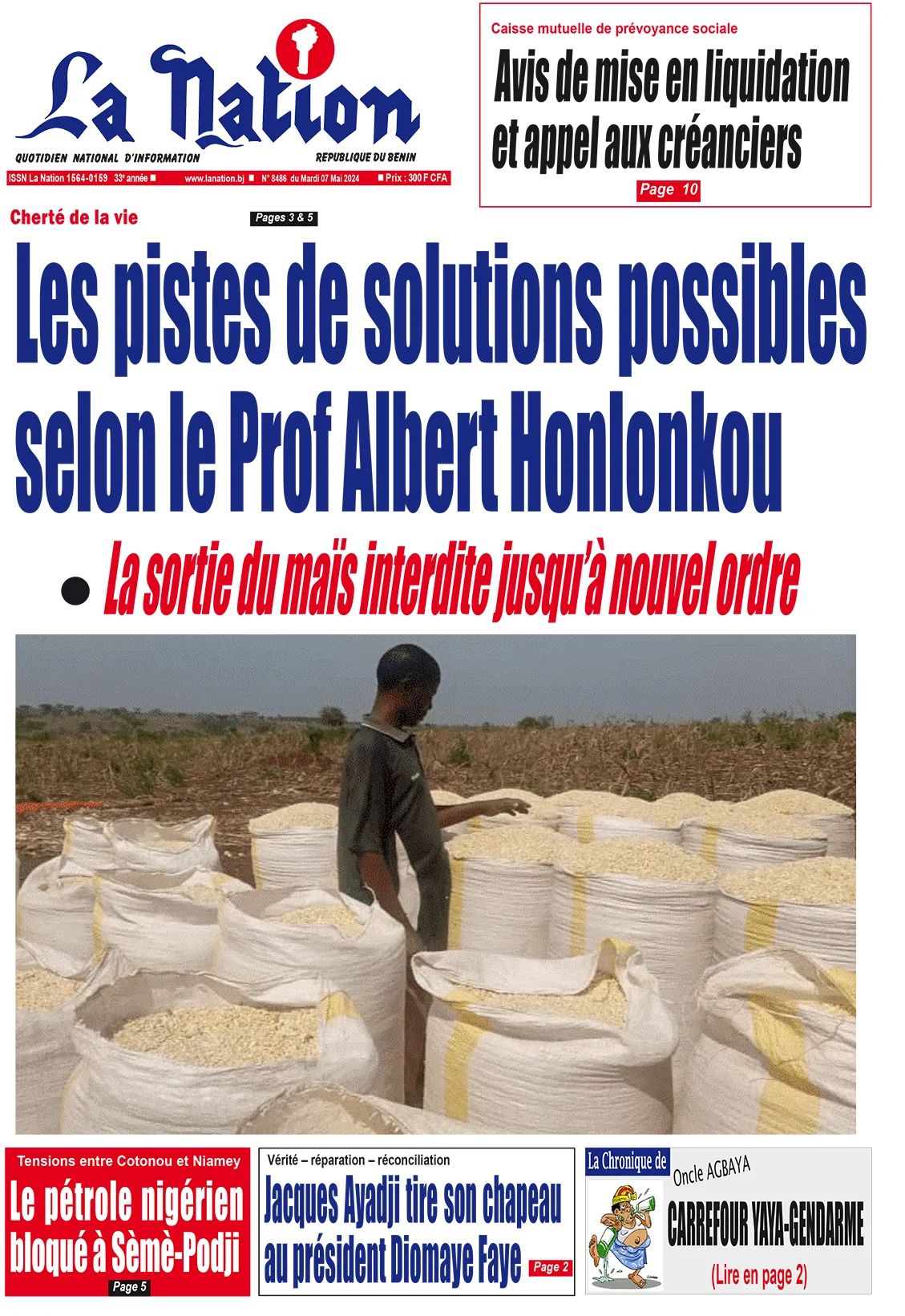 Quotidien ''La Nation'' du 07 Mai 2024