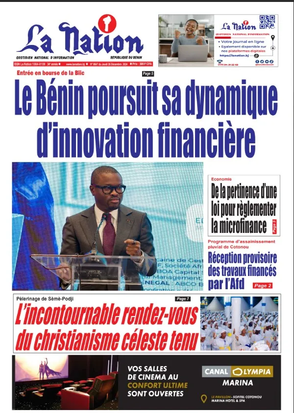 Quotidien ''La Nation'' du 26 Décembre 2024