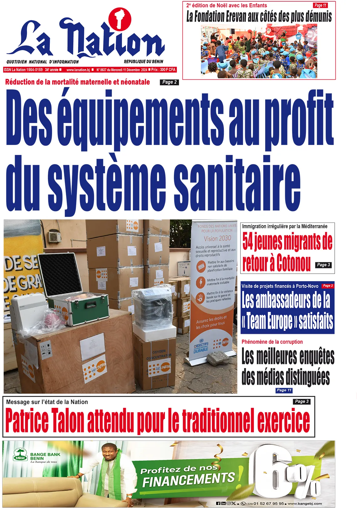 Quotidien ''La Nation'' du 11 Décembre 2024