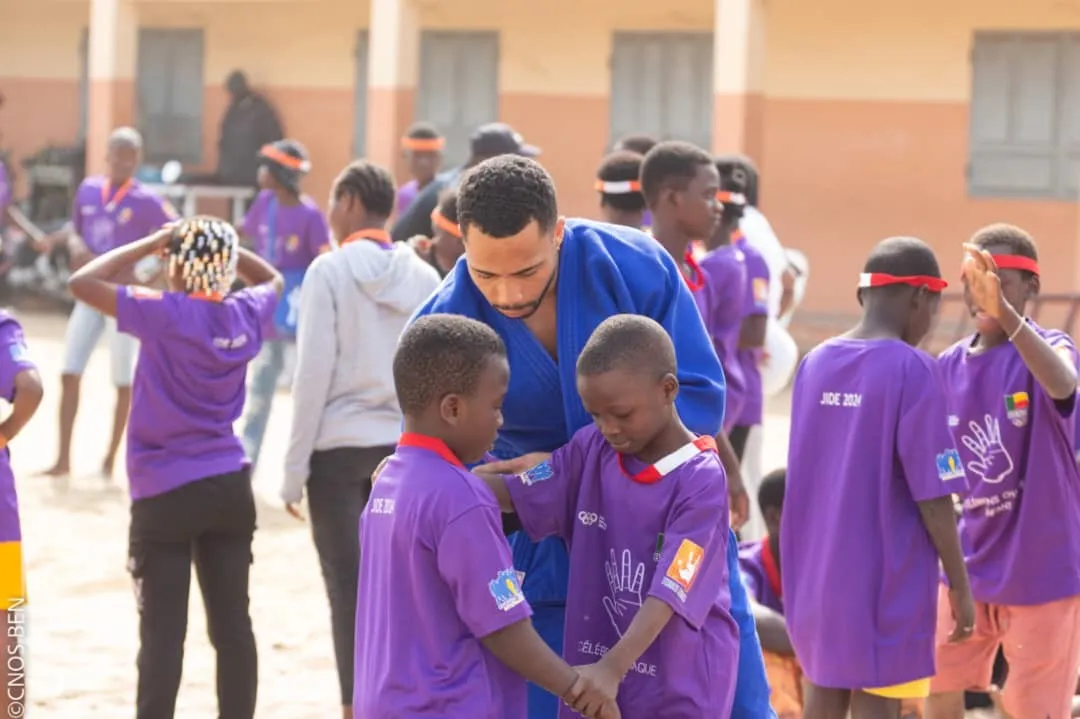 Valentin Houinato a dirigé en personne l’atelier de judo
