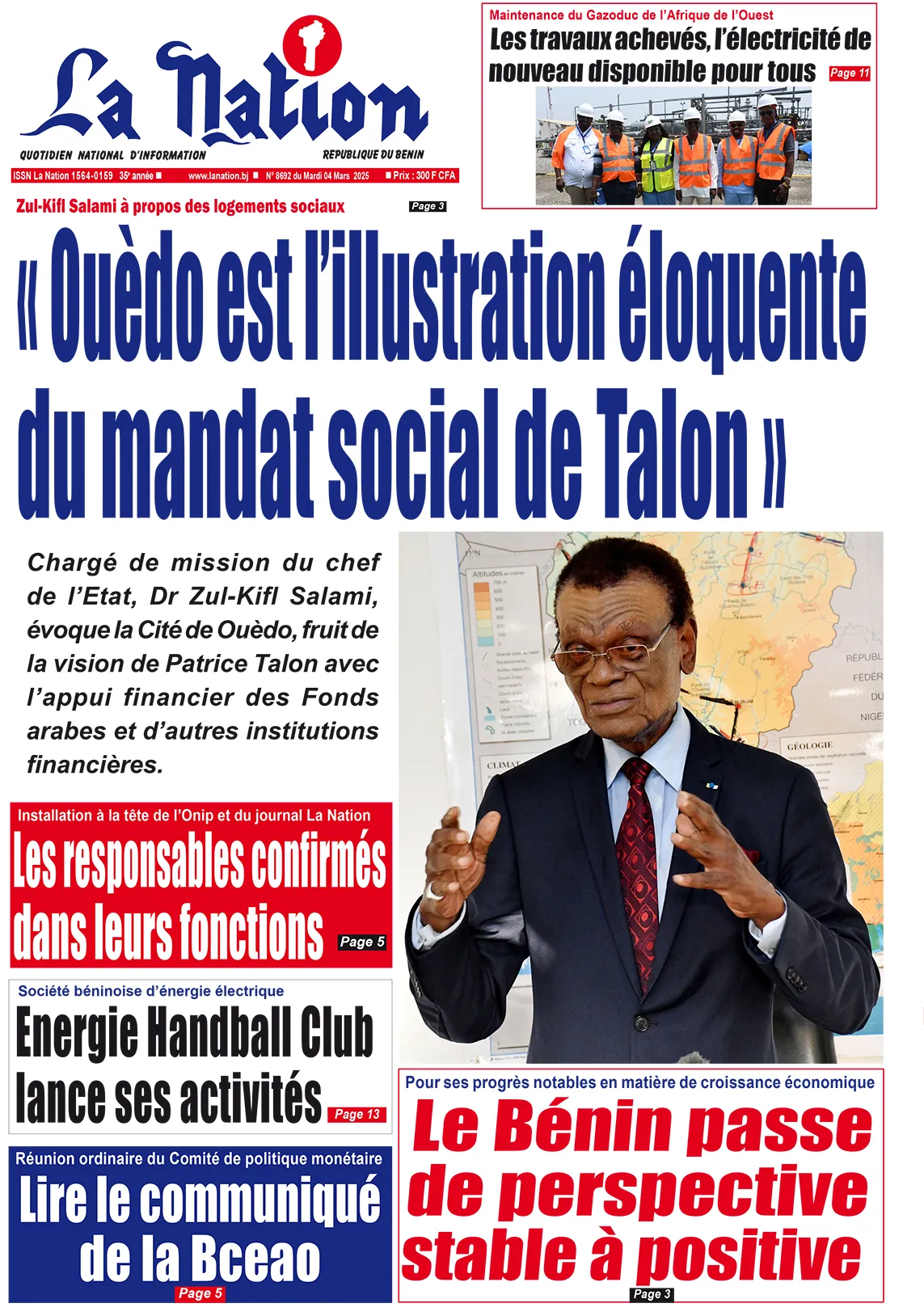 Quotidien ''La Nation'' du 04 Mars 2025