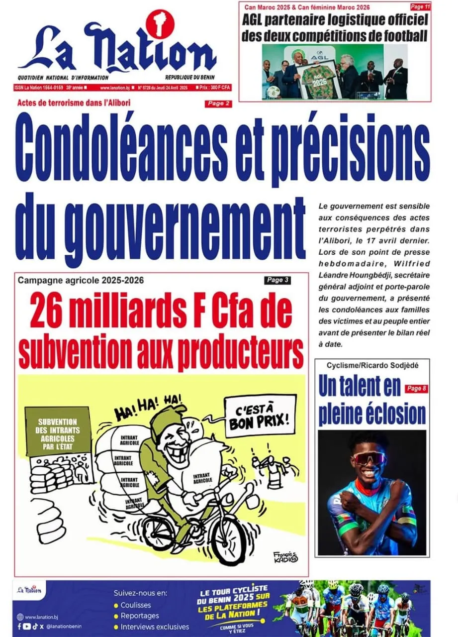 Quotidien''La Nation'' du 24 Avril 2025