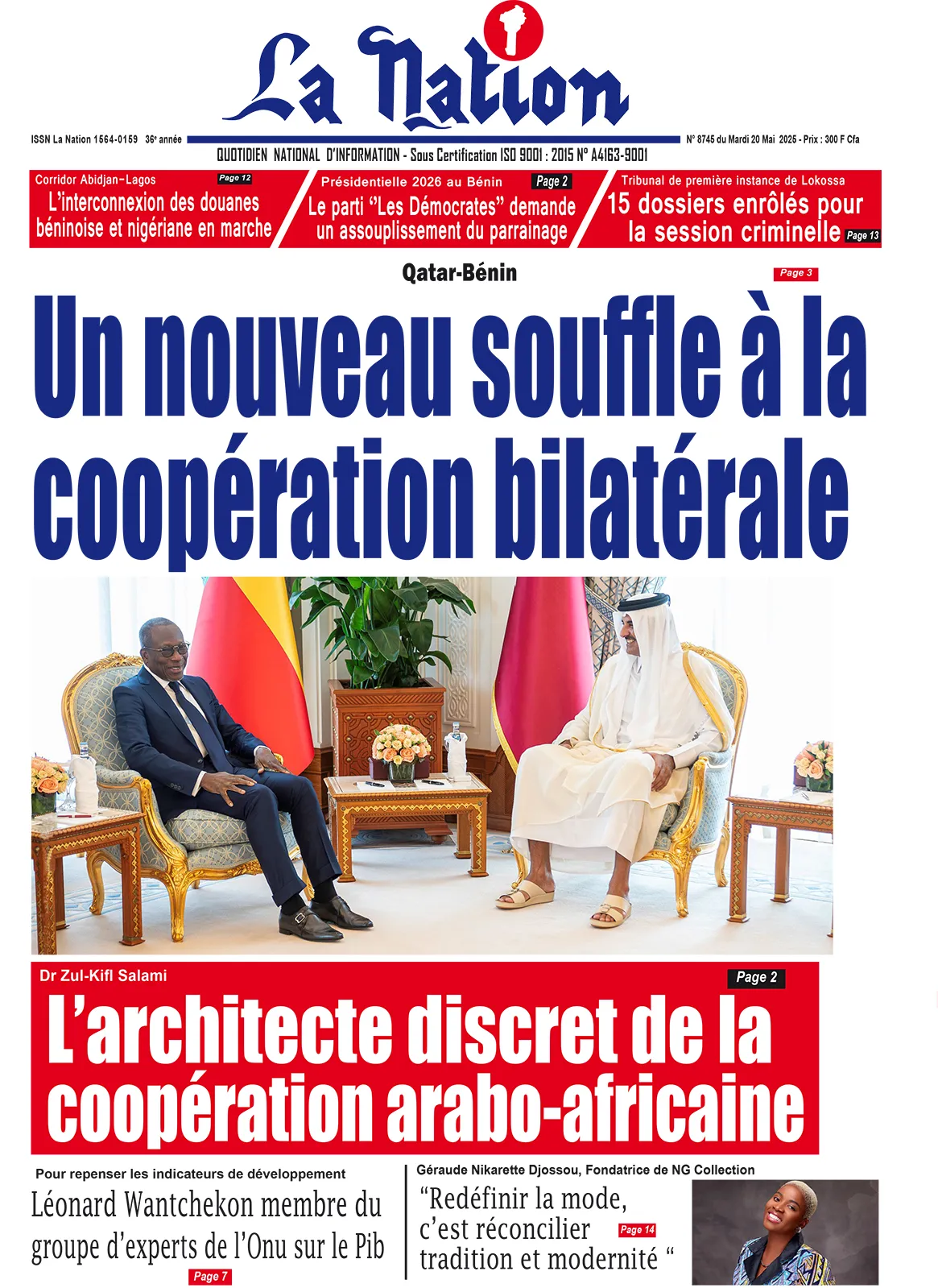 Quotidien ''La Nation'' du 20 Mai 2025