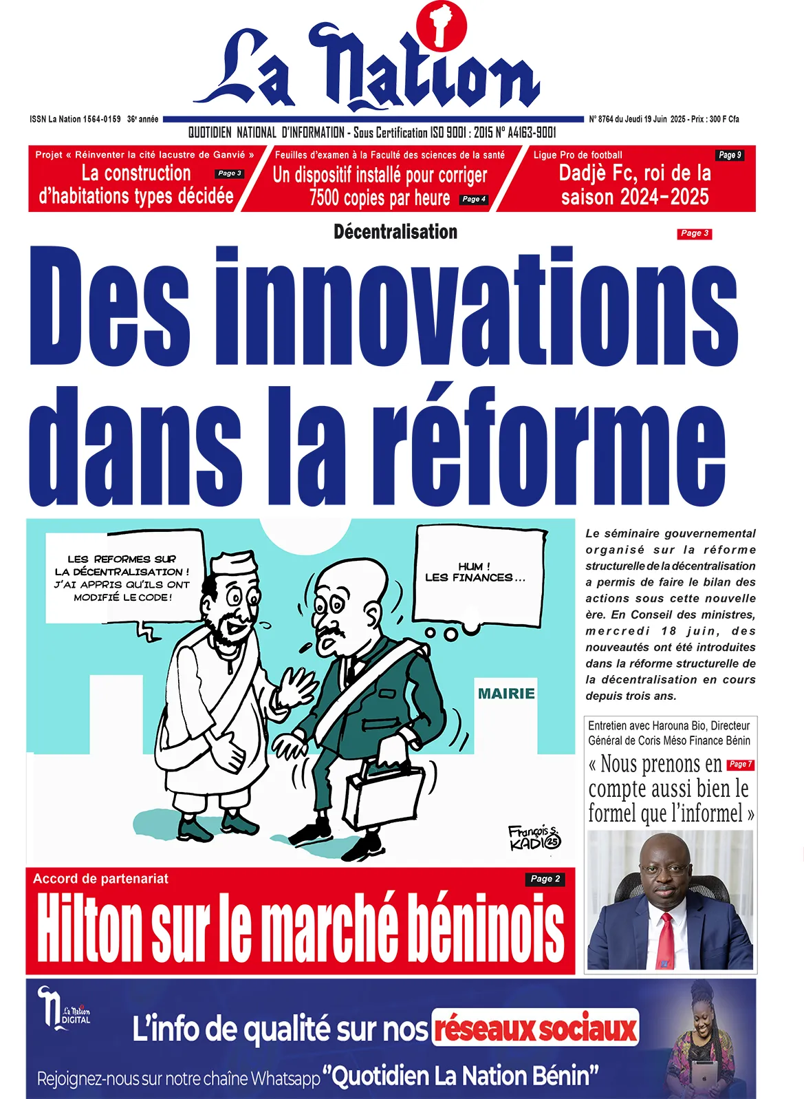 Quotidien La Nation du 19 Juin 2025