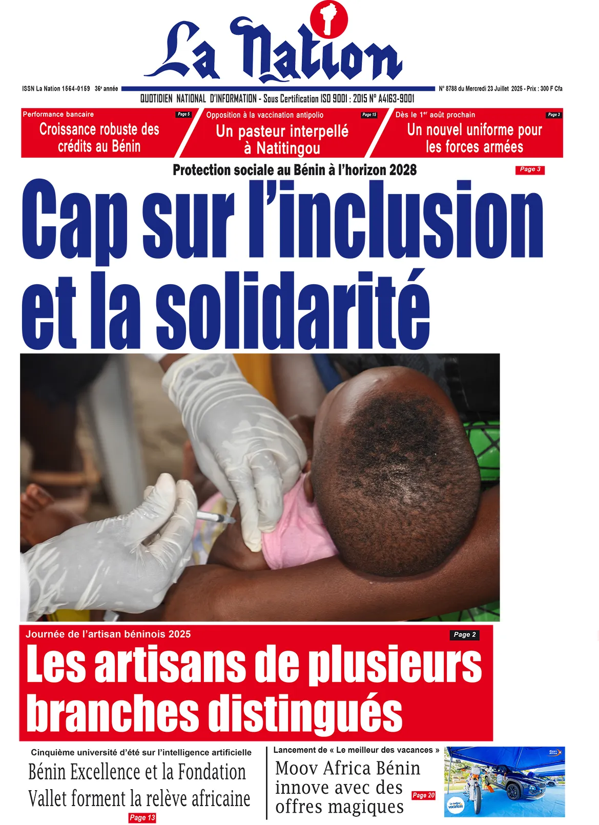 Quotidien ''La Nation'' du 23 Juillet 2025