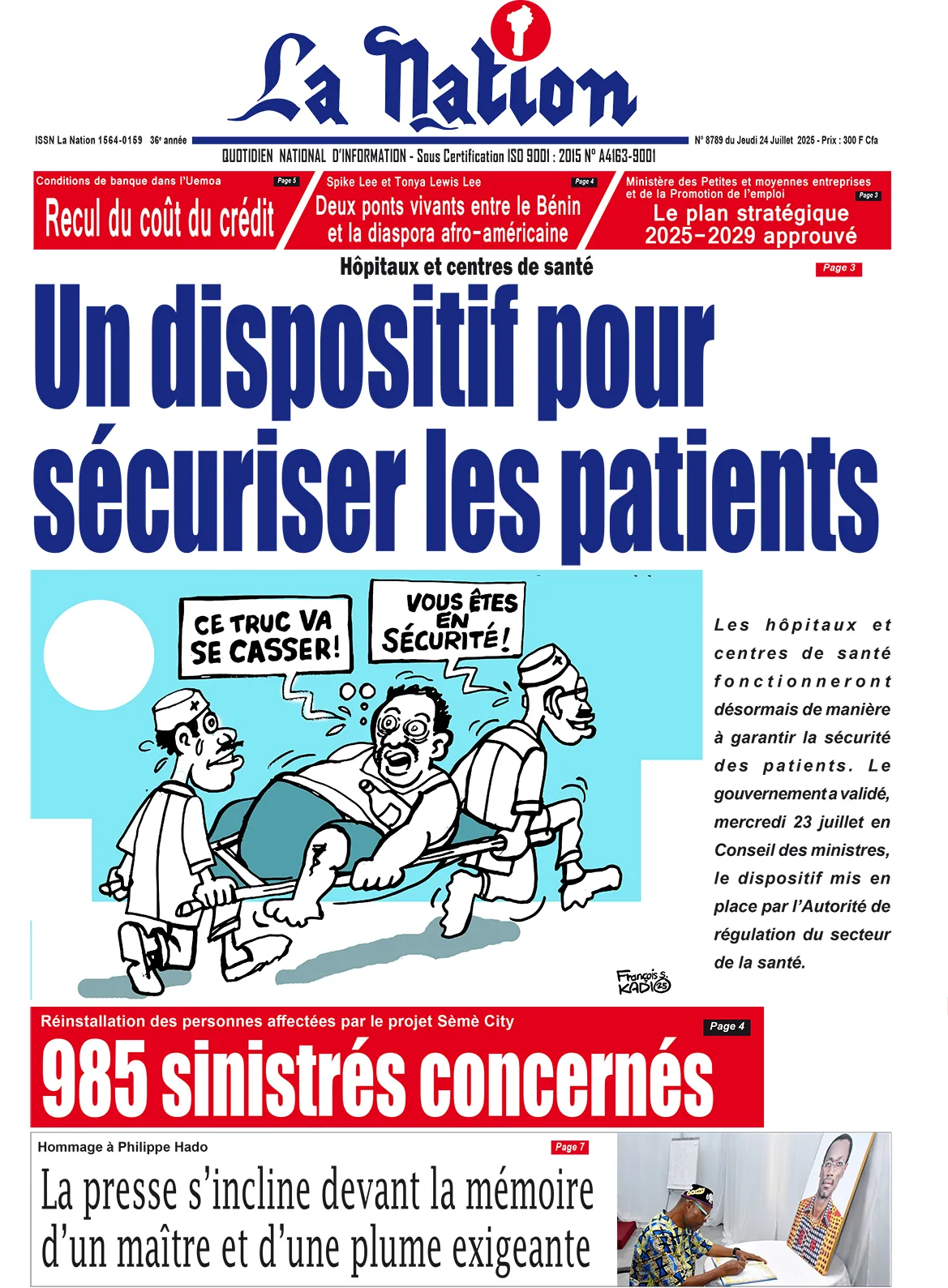 Quotidien ''La Nation'' du 24 Juillet 2025