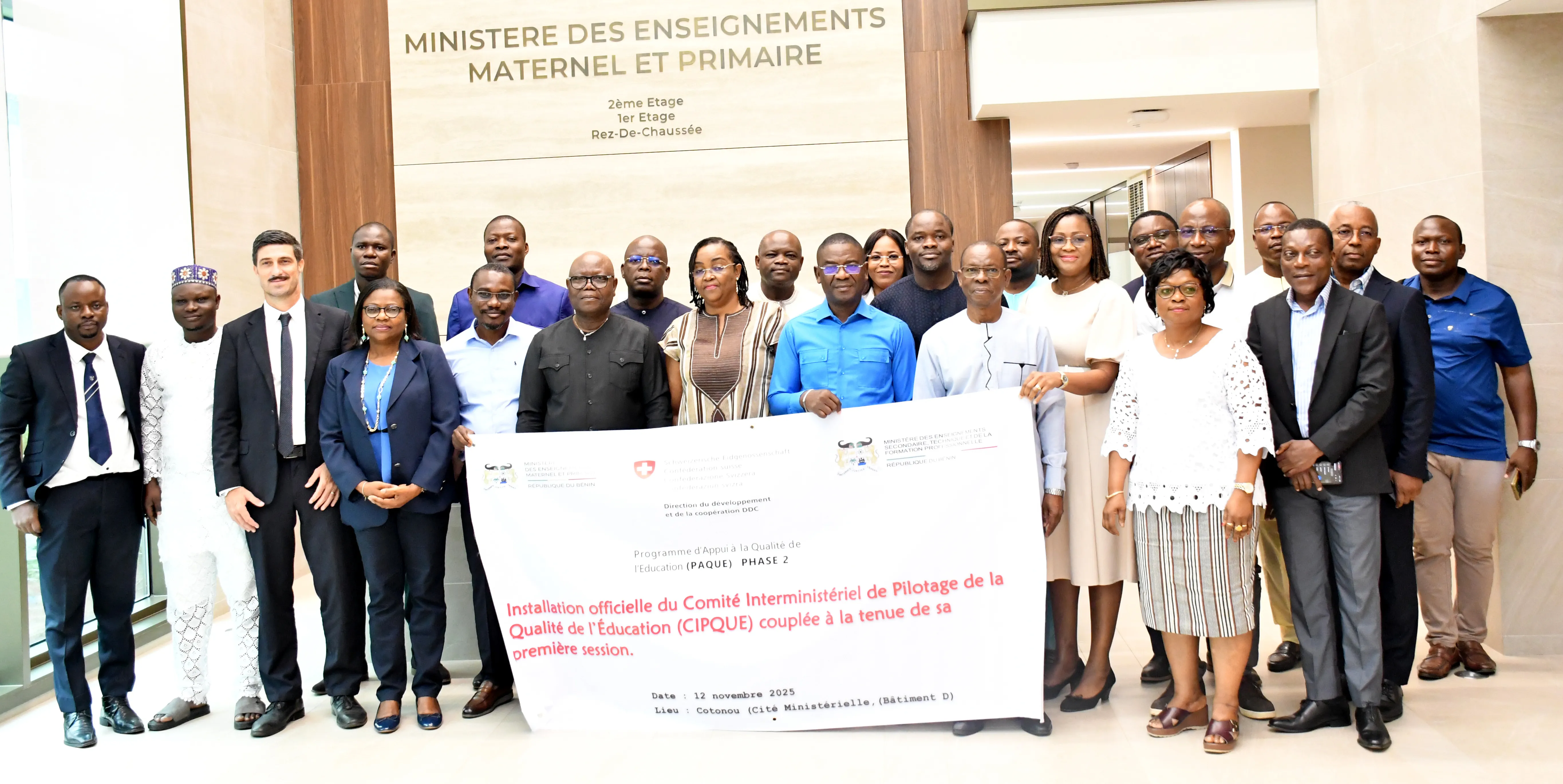 Les membres du Comité interministériel de pilotage de la qualité de l’éducation installés pour  conduire la phase II du Programme d’appui à la qualité de l’éducation