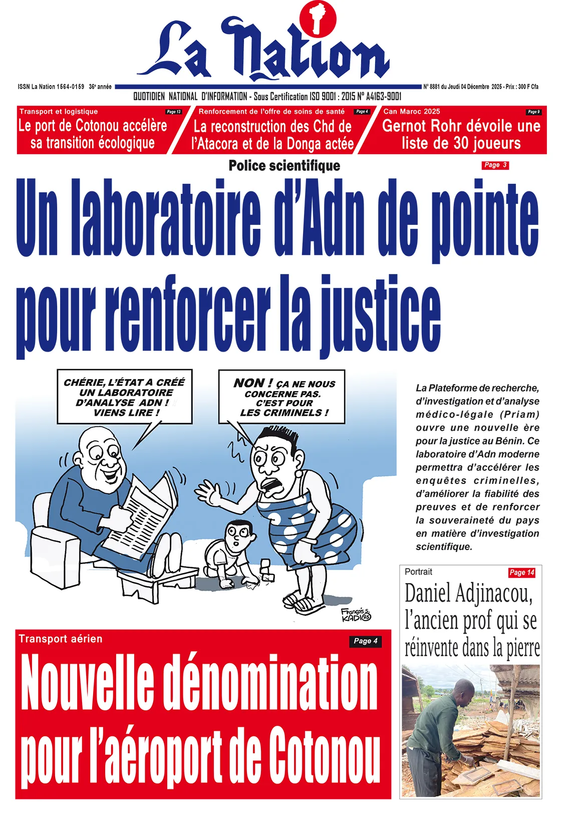 Quotidien '' LA NATION '' du 04 Décembre 2025