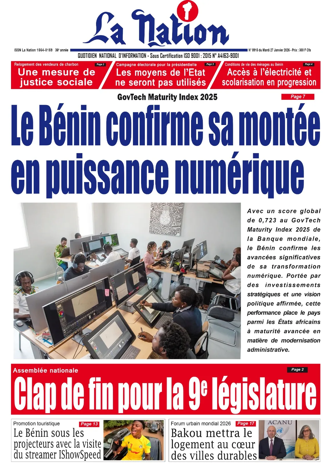 Quotidien ''La Nation'' du 27 Janvier 2026