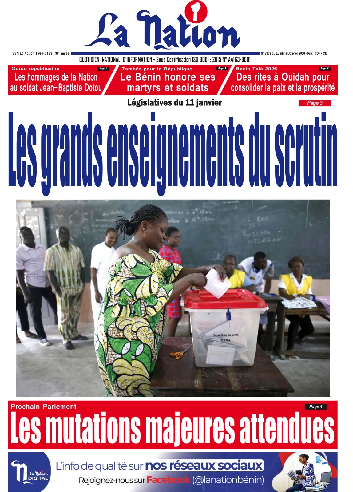 Quotidien "LaNation" du 19 Janvier 2026